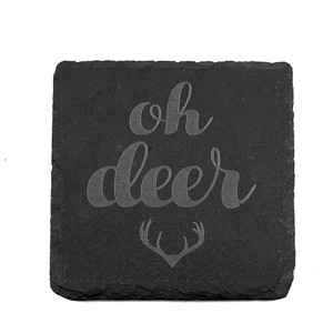 Sottobicchieri in <span class=keywords><strong>Ardesia</strong></span> Nera Antiscivolo per Arredamento Casa, Motivi Personalizzabili, Vendita all'Ingrosso - Product Image 5