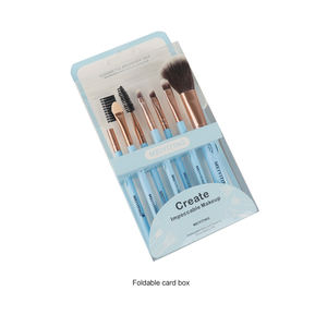 OMET kozmetik makyaj fırçası ambalaj hediye kutusu kabartma geri dönüşümlü malzemeler ile özelleştirilebilir boyut ve Logo - Product Image 4