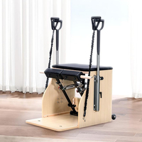 LUMINE Ensemble de Reformer Pilates Portable et Réglable en Bois, Kit d'Entraînement pour Studio de Pilates