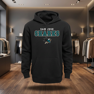 San Jose Sharks Sweat à capuche unisexe pour bébé et tout-petit, noir, 2T 4T, pour vêtements d'équipe - Product Image 3