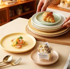 High Quality Colorful 8 10-inch <b>Stoneware</b> Plate Customize Irregularity Europe Ceramic Dishe & Plate <b>Set</b> - Product Image 2