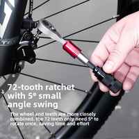 Kit de Herramientas para Bicicleta de Aleación de Aluminio, Juego de Llaves de Trinquete, Palancas para Neumáticos de Bicicleta de Montaña y Bomba Dedicada para Bicicleta de Carretera