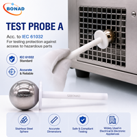 IEC 61032 IP1X Test Finger Probe 50mm, Stainless Steel Access Probe for Electrical Safety Testing