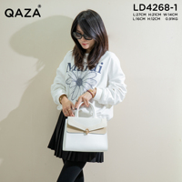 Bolso Tote de PU Impermeable con Cierre de Bordado 2 en 1, Diseño de Serpiente QAZA, Moda Femenina, Venta al por Mayor en China 2025