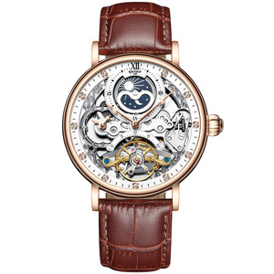 KINYUED J055 Dernière montre à quartz pour homme de marque haut de gamme de qualité supérieure Design tendance Prix bas Multicolore Bracelet en cuir véritable - Product Image 6