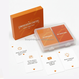 Impresión personalizada de lujo dos juegos amigo conversación pareja familia bebida Juego de cartas guía instrucciones con caja de plástico y funda - Product Image 1