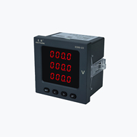 EASTSONG ES96-U3 Voltímetro Digital Trifásico de CA con LED Rojo 100V 220V 380V 1000V Medidor de Panel RS485 Modbus RTU IP65 Clase 0.5