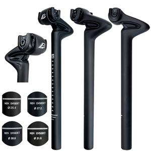 BIKEDOC SE02 MTB Sattelstütze Carbon Stoßdämpfende Sattelstütze Leichtgewicht 25mm Versatz Rennrad-Sattelstütze Mountainbike-Sattelrohr - Product Image 1
