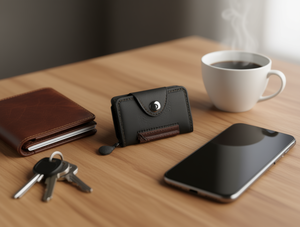 Portacarte a Fisarmonica da Uomo con Bottone Singolo, Portafoglio per Carte di Credito in Pelle PU da 4 Pollici - Product Image 2