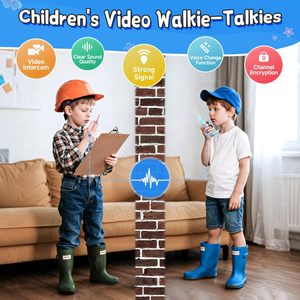 Trong nhà ngoài trời cầm tay 2 gói có thể sạc lại Video <span class=keywords><strong>intercom</strong></span> Kids video Walkie talkies cho gia đình trò chơi cắm trại - Product Image 5