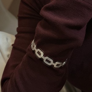 S925 Sterling Silver Retro INS Style <b>Fashion</b> <b>Bracelet</b> Korean Version Niche Design with Brushed Square Wholesale <b>Cuff</b> <b>Bracelets</b> - Product Image 4