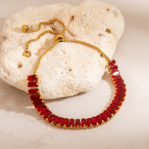 Fashionable <b>Crystal</b> <b>Bracelet</b> Geometric Design Channel Setting Party Jewelry For Women - Product Image 3