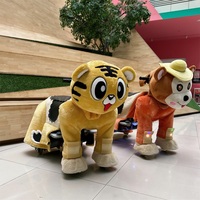 Grands animaux électriques à monnayeur pour enfants, modèles cheval et ours, pour centres commerciaux, animaux en peluche géants à roulettes