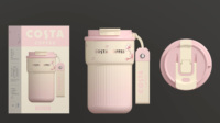 Tasse à café en céramique isotherme motif dessin animé pour voyage, bouteille d'eau en acier inoxydable, gobelet avec paille, Garrafa Termica, coffret cadeau Aïd