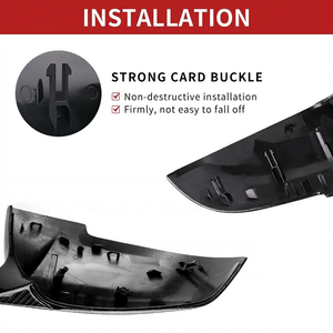 Copertura Specchietto in Vera Fibra di Carbonio per BMW F20 F21 F22 F30 F31 F32 F36 F87 E84 X1 M2 M3 Serie 1 2 3 4 Stile M Ricambio Calotta LHD - Product Image 5