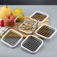 Nieuw product 6-in-1 handmatige groentehakker fruitsnijder aardappelchips krulmes golvende mes appelboor