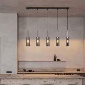 Lustre LED en <span class=keywords><strong>tube</strong></span> de verre pour projet d'éclairage de plafond d'hôtel, style villa américaine - Product Image 3