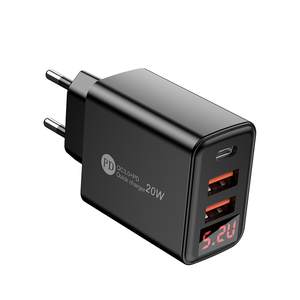 TYPE-C + 2USB sạc điện thoại đa cổng 3in1 với LED hiển thị kỹ thuật số chúng tôi EU Anh cắm cho điện thoại tường Adapter sạc OEM - Product Image 6