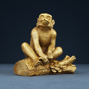 Brass Monkey Figurine Copper Craft <b>Desk</b> Decor Home Office Gift Opening Ceremony - Product Image 1