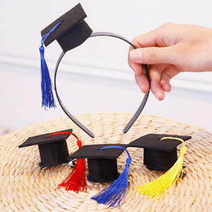 DAMAI Graduation Hat Hair Clip with Tassels Graduation Table Decoration 2026 Graduation Party Supplies Mortarboard <b>Headband</b> - Product Image 2