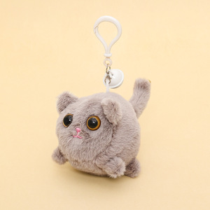 Llavero de Peluche con Forma de Bola de Dibujos Animados, Cola Móvil, Impresión UV, Regalo Creativo para Mujeres, Mochilas Escolares, Llaves de Coche, Muñecos Adorables - Product Image 4