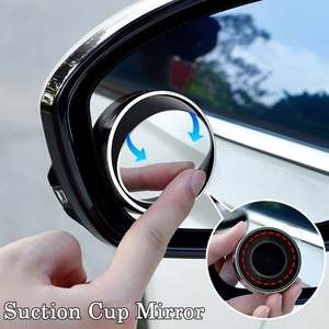 360 Rotary Push <strong>Car</strong> Rear View Small Round Mirror Large Vision Reverse Assist Blind Spot Mirror <strong>Car</strong> <strong>Accessories</strong> for <strong>Car</strong> Mirror - Product Image 5