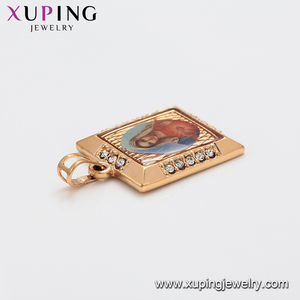Xuping Liontin Modis Diskon Natal 35355, dengan Lapisan Emas 18K, Perhiasan Virgin Mary, Liontin Persegi Promosi Natal Emas - Product Image 4
