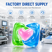 Capsules de lessive en vrac OEM/ODM en gros, 10g, 50 pièces, 3 compartiments, parfum Bluebell, écologiques, approvisionnement direct usine