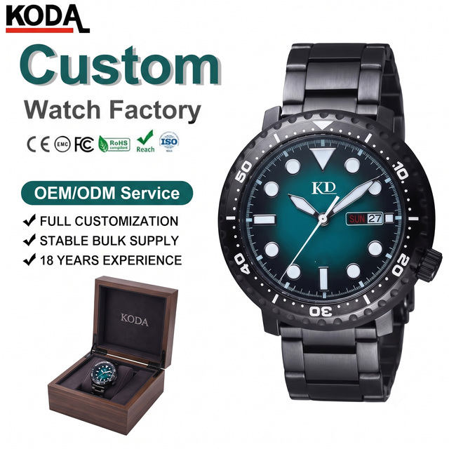 Wholesale OEM Men's Mechanical Dive Watch Automatic Waterproof Stainless Steel Custom Logo Wristwatch