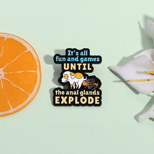 かわいい犬の引用エナメルピン面白い子犬ブローチラペルバッジバックパックアクセサリー友達へのジュエリーギフト - Product Image 2