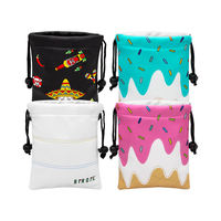 Pochette de golf portable en PU, design OEM, pour accessoires de golf personnalisés, avec porte-balles et porte-tee, sacs de rangement