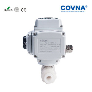Válvula de Bola de PVDF Actuada por Plástico Resistente al Ácido CONVA DC24V 12V AC220V 110V DN15 1/2'' - Product Image 5