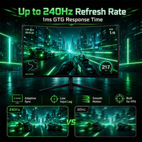 Fábrica mayorista 27" monitor LCD 240Hz 1ms respuesta HDR IPS pantalla 4K curvado gaming