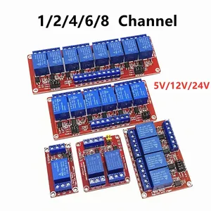 Modulo relè a canale 5V/12V/24V 1/<span class=keywords><strong>2</strong></span>/4/6/8 alto/basso livello di isolamento doppio Optocoupler per <span class=keywords><strong>Arduino</strong></span> ARM PIC AVR DSP - Product Image 2