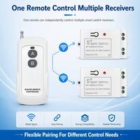 Interruptor de Control Remoto Inalámbrico Inteligente de 220V con Protección IP65, Alcance de 30-100m, 10A
