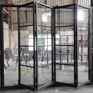 Portes françaises <span class=keywords><strong>en</strong></span> fer personnalisées, porte pliante moderne, porte <span class=keywords><strong>accordéon</strong></span> <span class=keywords><strong>en</strong></span> acier - Product Image 3