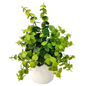 Plantas artificiales con maceta, decoración de moda para el hogar, plantas de plástico, manualidades realistas de tacto Real, decoración en maceta, plantas verdes - Product Image 2