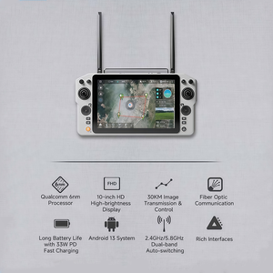 รีโมทคอนโทรลโดรน Skydroid G30 รุ่นดั้งเดิม พร้อมหน้าจอ HD ขนาด 10.1 นิ้ว รองรับความถี่คู่ 2.4G 5.8G ส่งภาพระยะไกล 30 กม. - Product Image 2