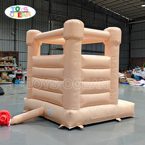 <span class=keywords><strong>Castillo</strong></span> Inflable Rosa Pálido, Brincolín Minimalista Color Durazno para Alquiler en Bodas y Fiestas - Product Image 4