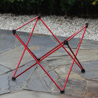 Table pliante légère en aluminium avec porte-gobelet et base à chevalet - Mobilier de camping moderne et portable (personnalisable)