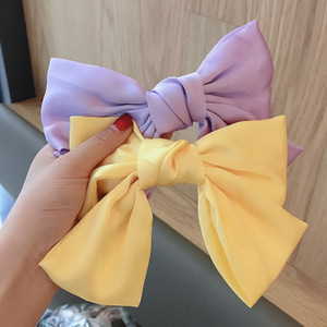 HOVANCI 20CM Vente <span class=keywords><strong>à</strong></span> Chaud Grande Taille Tissu Arc Pinces <span class=keywords><strong>À</strong></span> <span class=keywords><strong>Cheveux</strong></span> Couleur Unie Soie Arc Printemps Clip <span class=keywords><strong>Épingle</strong></span> <span class=keywords><strong>À</strong></span> <span class=keywords><strong>Cheveux</strong></span> - Product Image 1