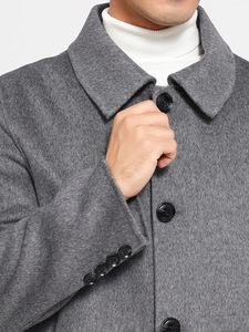 Abiti da Cerimonia <span class=keywords><strong>Doppiopetto</strong></span> per Uomo in Lana Pettinata, per Affari, Cene Casual, Banchetti, Taglie Forti, Completo con Soprabito - Product Image 5