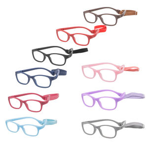 高級子供安全柔軟で安価な眼鏡フレームストラップ付きファッショナブルな柔らかいゴム製子供用メガネ光学眼鏡フレーム - Product Image 6