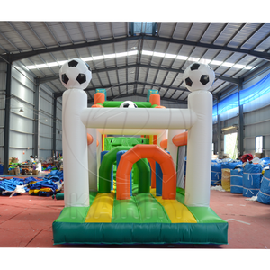 Nuevo tobogán inflable comercial para casa de rebote de obstáculos, combo de castillos hinchables inflables, carrera de obstáculos para fiesta de fútbol - Product Image 4