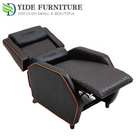 Fauteuil de jeu inclinable ergonomique en cuir PU avec repose-pieds