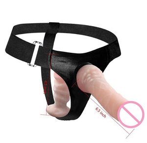 Doppelseitiger Realistischer <span class=keywords><strong>Dildo</strong></span> G-Punkt-Stimulation Tragbarer TPR-<span class=keywords><strong>Dildo</strong></span> für Frauen Phallus-Höschen für Lesbischen Sex Spielzeug - Product Image 2