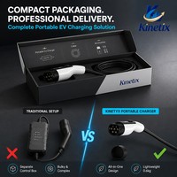 Vente directe usine – Chargeur EV portable 32A 7KW 3.5KW de niveau 2 pour voiture électrique avec prise Type 2 1 Go et application Smart Home