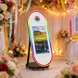 Photomaton Miroir Magique en Gros, Ovale 60 Pouces avec Écran Tactile 32 Pouces, Portable, Tout-en-un - Product Image 1