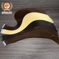 Nouvelle tendance, cheveux vierges 100% russes Remy, cheveux humains raides bruts, extensions de cheveux invisibles à clipser, pas cher, double trame, pour femme de bureau