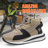 Chaussures de Sécurité Guyisa Mode Été Anti-Écrasement et Anti-Perforation Bottes de Travail Légères pour Hommes
